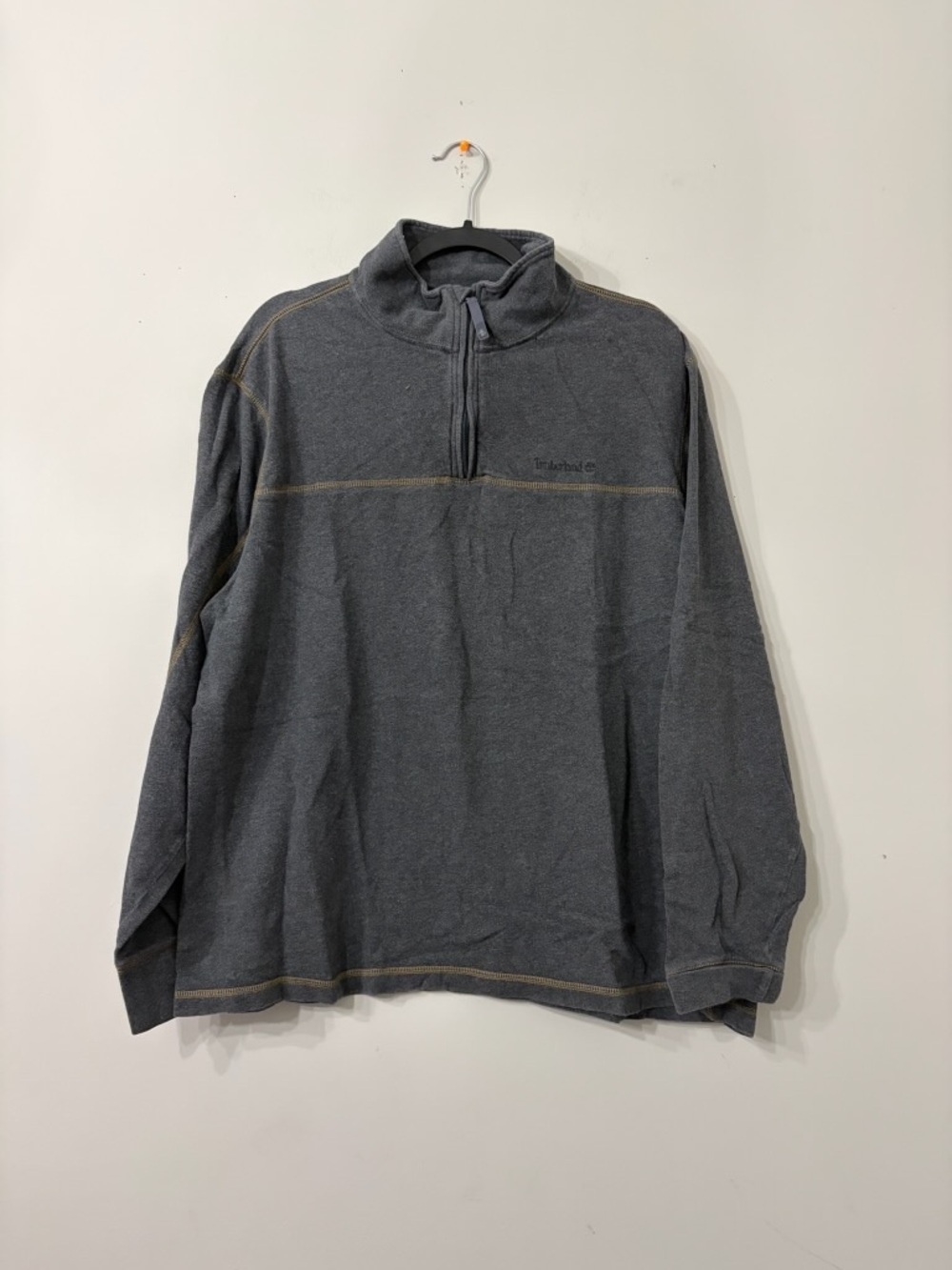 Timberland Men's Dark Gray Half-Zip Fleece Pullover